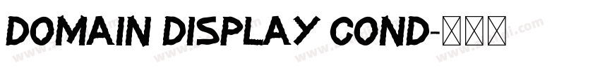 Domain Display Cond字体转换